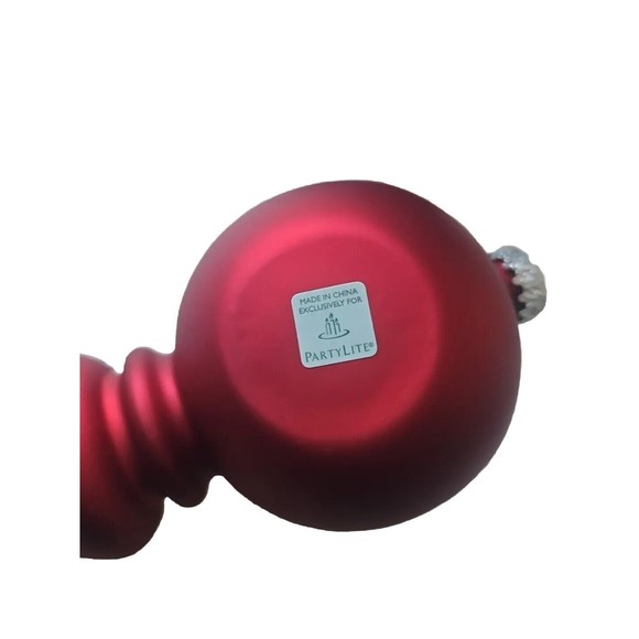 Partylite Red Christmas Ornament Tealight Candle Holder *NEW* With Box - Picture 5 of 9